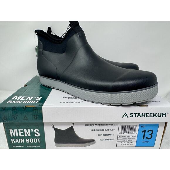 Staheekum Men\'s Rain Shoes Black Size 10 NEW main image 7